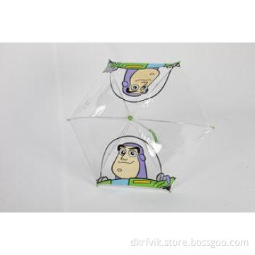 Straight Clear PVC Umbrella UV Protection , Hand Open Umbre